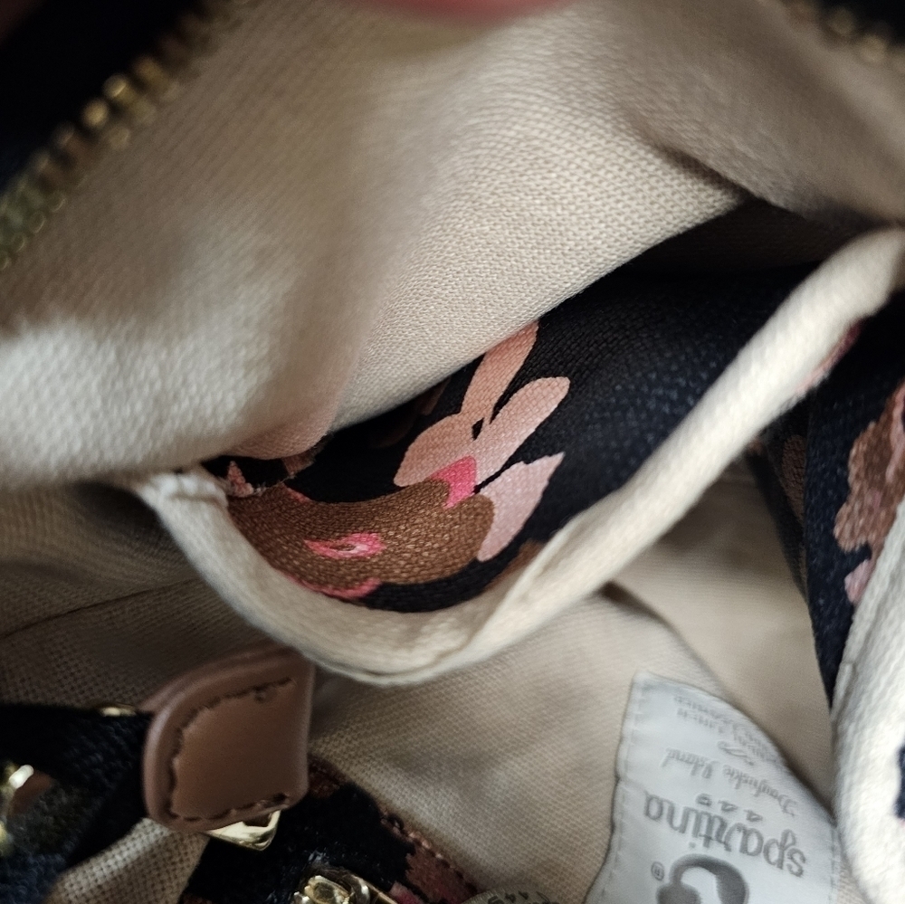 SPARTINA 449 Floral Linen and Leather shoulder bag - Picture 11 of 16
